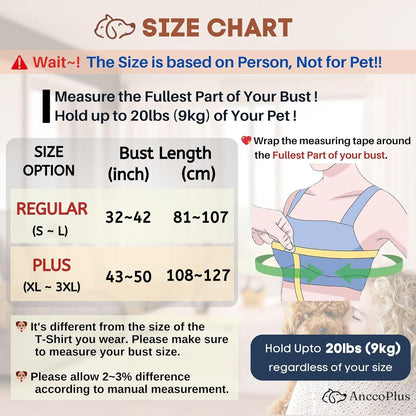 Dog Carriers for Small Dogs, Front Facing Dog Sling Carrier, Hands Free Cat Carrier, Size Adjustable, Reducing Back Pain, Premium Cotton, Safe and Soft Dog Carrier (Regular, Baby Blue)