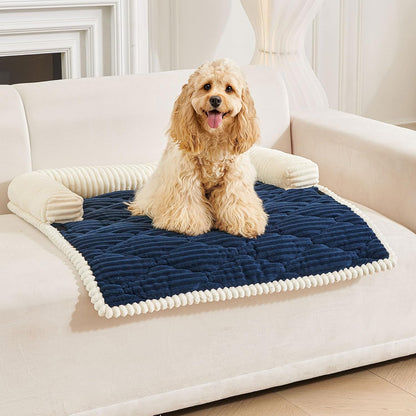 HAOMAIJIA Dog Couch Bed for Large Dogs, Non Slip Pet Couch Covers for Sofa Thick Soft Washable Dog Couch Cover Protector All Seasons Universal Dogs and Cats Bed Mat (Navy Blue, X-Large)