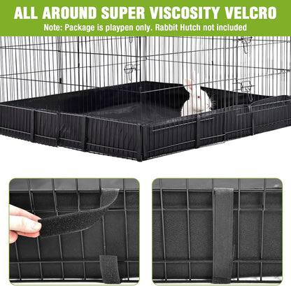 Bunny Playpen Indoor & Outdoor, Rabbit Playpen with Waterproof Liner, Extension Guinea Pig Cages for Small Animals (Playpen Only)