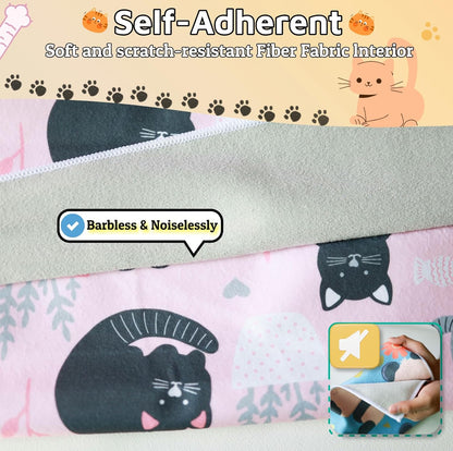 Cat Wrap for Grooming-Premium Cat Grooming Wrap Cat Restraint for Nail Clipping, Self-Adherent Soft Cat Blanket to Wrap Cat Anti-Scratch Anti-Escape Grooming Bag (Pink, XL(Within 17lbs))