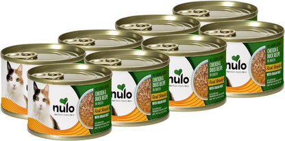 Nulo Real Shreds with Organ Meat Wet Canned Cat Food, Chicken & Duck, 6.0 Ounce, 8 Cans