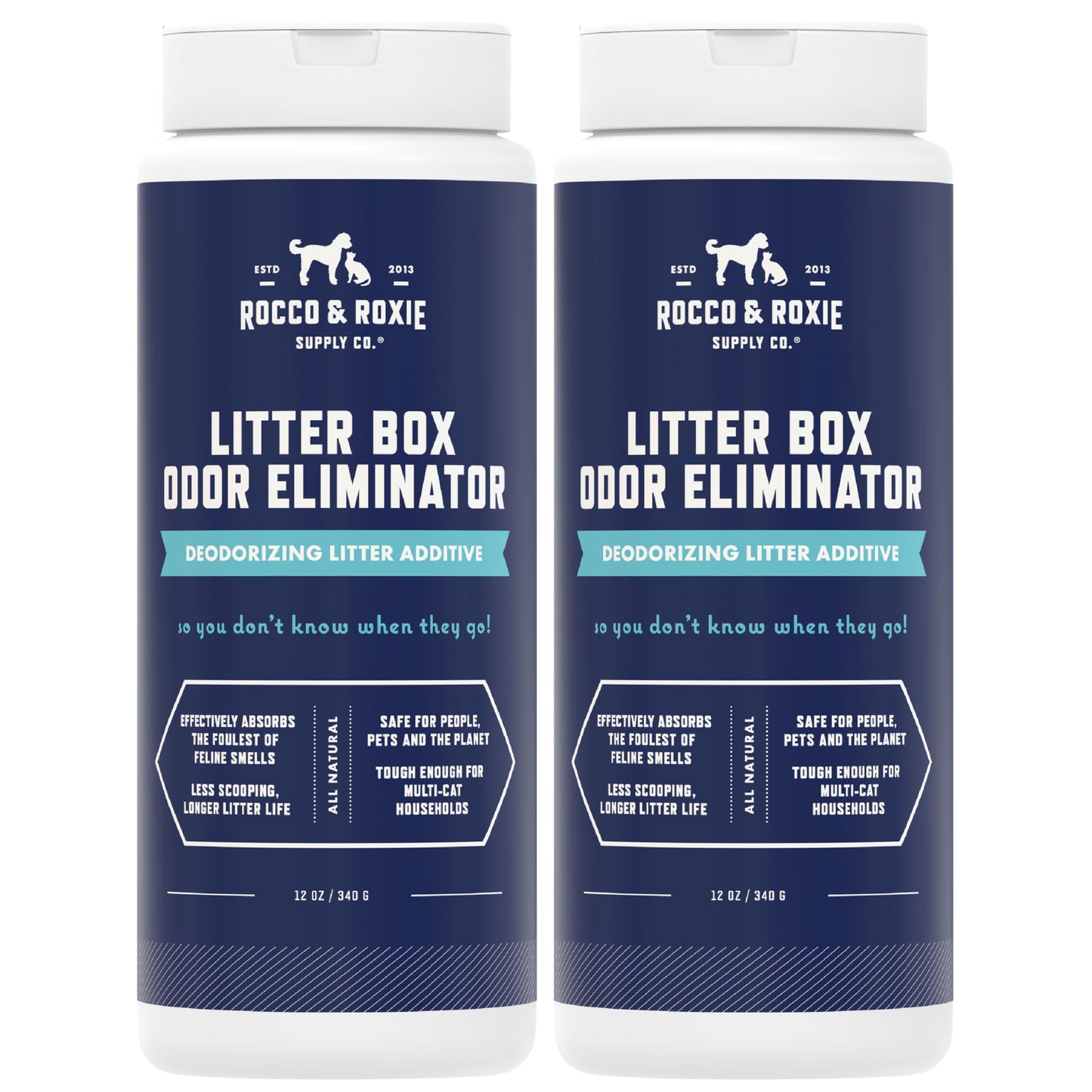 Rocco & Roxie Litter Box Odor Eliminator. Chosen for real quality, fits naturally into modern pet