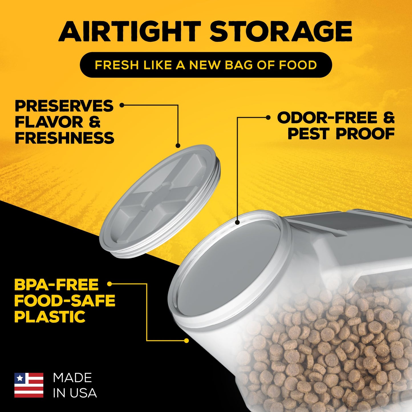 Vittles Vault Traditional Pet Food Storage Container. Chosen for real quality, fits naturally into