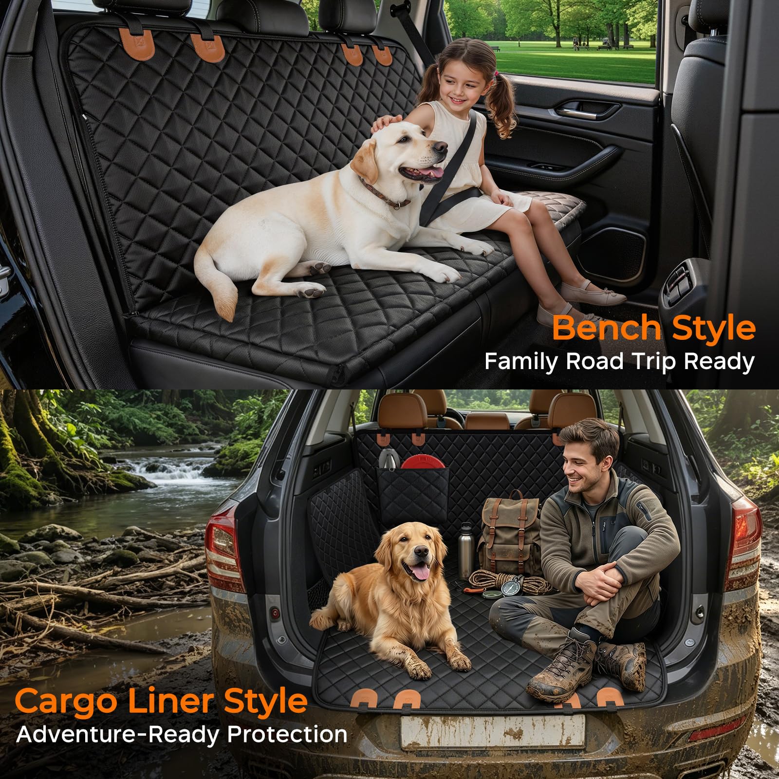 URPOWER Dog Car Seat Cover for Back Seat. Chosen for real quality, fits naturally into modern pet