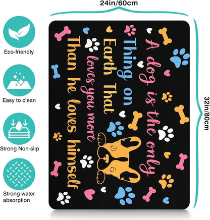 Pet Feeding Mat for Floors Waterproof Dog Mat for Food and Water Absorbent Quick Dry Non Slip mat for Cat Bowls
