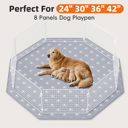 PJYuCien Washable Pee Pads for Dogs 1 Pack, 67" x 26" Octagonal Reusable Pee Pads for Dogs, Leak-Proof Pet Training Pads, Puppy Pads for Non-Slip, Designed for 24/30/36/42'' Width 8 Panels Pen