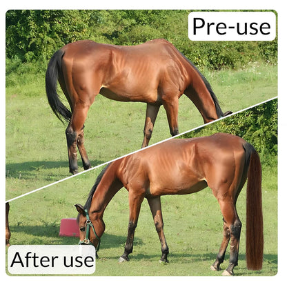 Horse Tail Extension with Braided Horsehair Loop, Blunt Cut Bottom, 3/8 lb, 28-30 inches (chestnut)