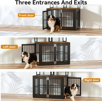 Large Dog Crate Furniture with Storage Heavy Duty Dog Crate Furniture Large Breed Extra Large Dogs Cage