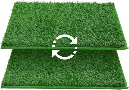 LOOBANI Dog Grass Pee Pads, Artificial Dog Grass Pads for Potty Tray, Fake Grass for Dogs to Pee On, Outdoor Indoor Pee Grass for Dog Potty(18.1*23.1 inch)