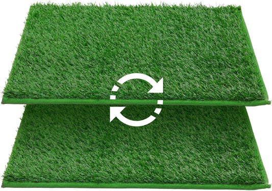 LOOBANI Dog Grass Pee Pads, Artificial Dog Grass Pads for Potty Tray, Fake Grass for Dogs to Pee On, Outdoor Indoor Pee Grass for Dog Potty(18.1*23.1 inch)