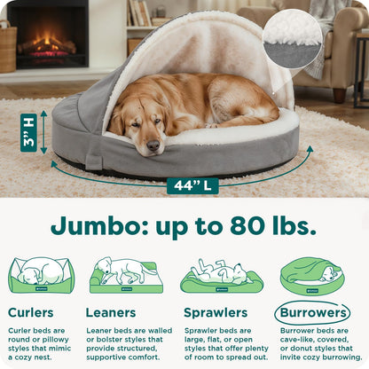 Furhaven 44" Round Orthopedic Dog Bed for Large Dogs. Chosen for real quality, fits naturally into