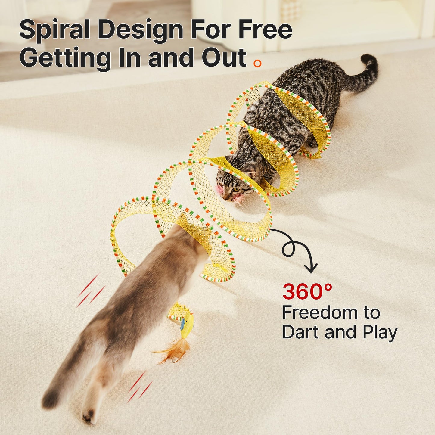 Potaroma Spiral Tunnel Cat Toy. Chosen for real quality, fits naturally into modern pet homes.
