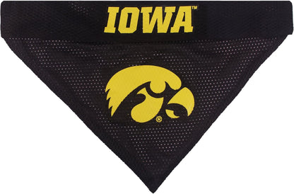 Pets First Collegiate Pet Accessories, Reversible Bandana, Iowa Hawkeyes, Large/X-Large