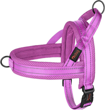 Didog No Pull Dog Harness with Soft Mesh Padded,Reflective & Quick Fit Light Weight Dog Strap Vest Harness,Easy for Walking Training (S:Chest 18-22", Purple)