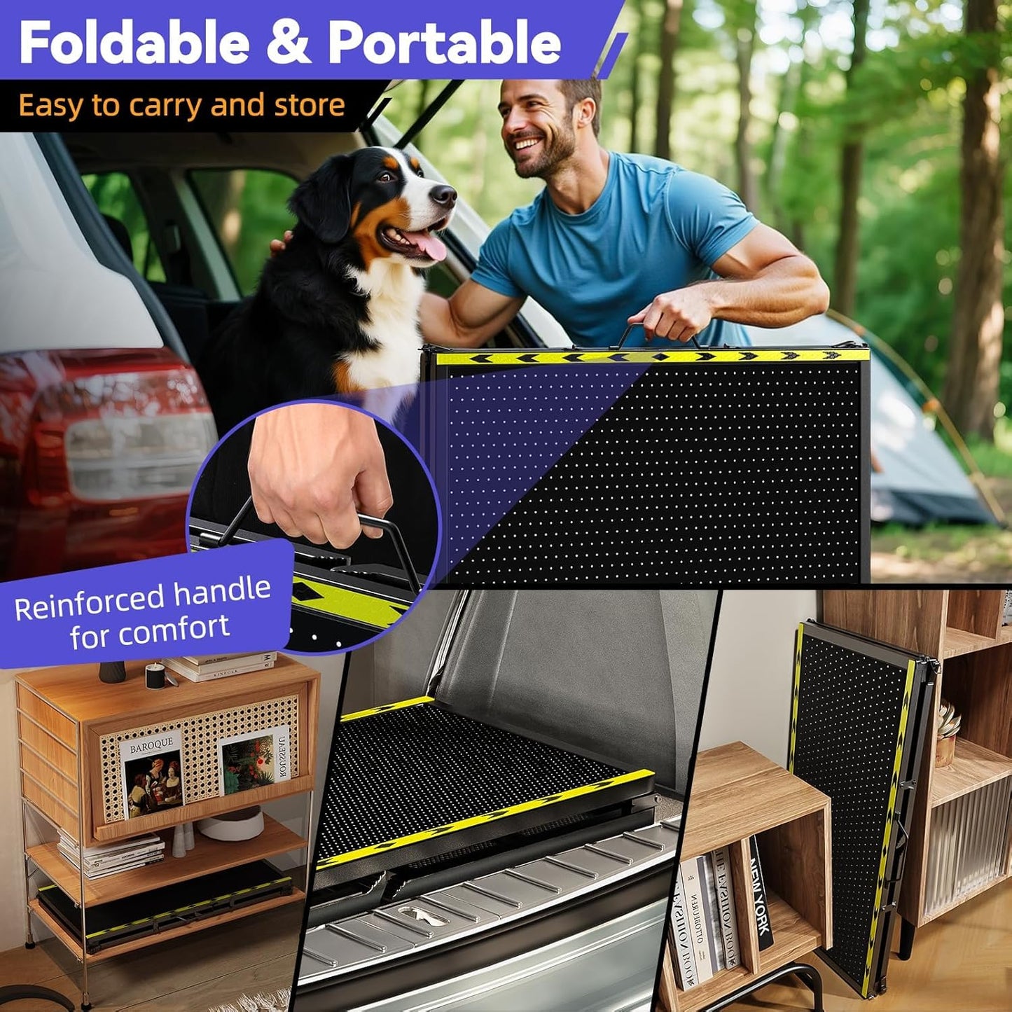 Pawaboo 67" L & 20" W Longest Dog Ramp for Car Foldable. Chosen for real quality, fits naturally