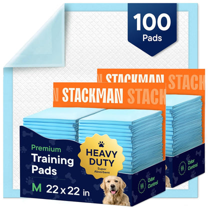 Puppy Pads Pet Pee Pads for Dogs & Puppy Training - 100 Count - Potty Pads for Dogs 22" x 22" Leak-Proof Dog Pee Pads - Quick-Dry Surface - Heavy Duty Absorbent Disposable Dog Wee Pad Bulk Pack