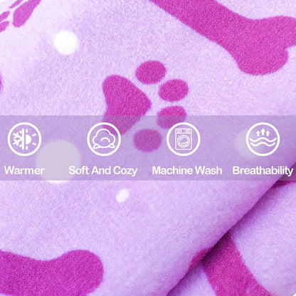 PET SHOW 4 Pack Small Dog Pajamas Paw Bone Patterns Cute Clothes for Medium Dogs Soft Fleece Stretchy PJs 4 Legged Jumpsuit Puppy Cats Onesies Outfits with Sleeve Dachshund Doggies Girl Boy (X-Large)