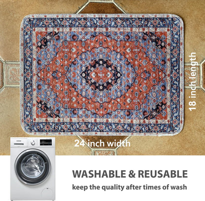 nunubaby 4PACK Washable Pee Pads for Dogs, Stylish, Non-Slip and Leak-Proof Pee Pads. Reusable Potty Pads for Dogs for Crates and Floors.(Red/Floral, 18" x24")