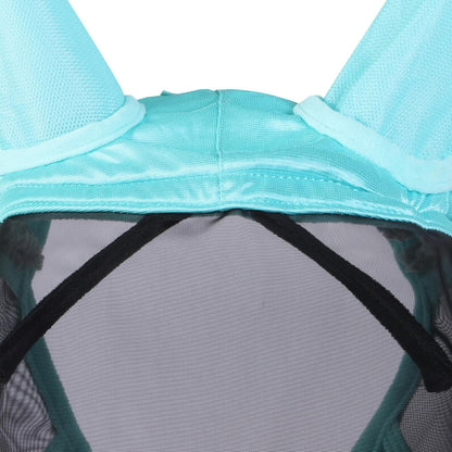 Harrison Howard CareMaster Pro Luminous Horse Fly Mask Large Eye Space Standard with Ears UV Protection for Horse Summer Mint M Cob