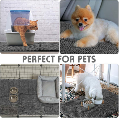 Amylove 4 Pcs Guinea Pig Cage Liner Guinea Pig Bedding Washable Fleece Pee Pads Reusable Small Animals Training Mat Small Animal Sleeping Bed for Bunny Hamster(Dark Gray,14 x 28 Inch)