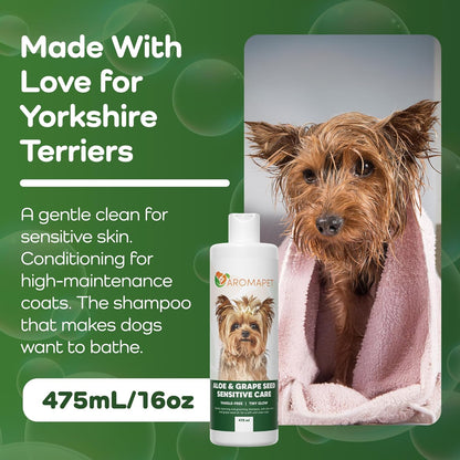 Sensitive Care -Tangle-Free-Silky Shine Softening and detangling Shampoo, Delicate Coat Clean & Odor Control Shampoo – Advanced Shine Formula for Dogs (Yorkshire Terrier, 16 Fluid Ounces)