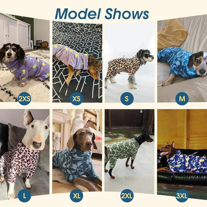 ROZKITCH Large Dog Pajamas Soft Fleece Pullover Pajamas, Pet Windproof Warm Cold Weather Jacket Vest with Reflective Zipper, Jumpsuit Apparel Outfit Clothes for Large Dog Dinosaur XL