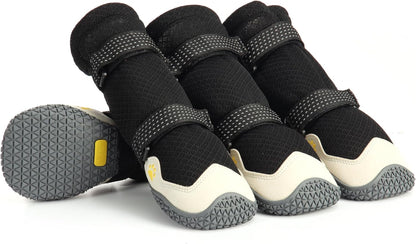 Dog Shoes for Hot Pavement Anti-Slip Dog Boots & Paw Protectors Breathable & Waterproof Dog Shoes for Small to Large Dogs with Reflective Straps Pet Dog Boots for Hiking Summer Outdoor