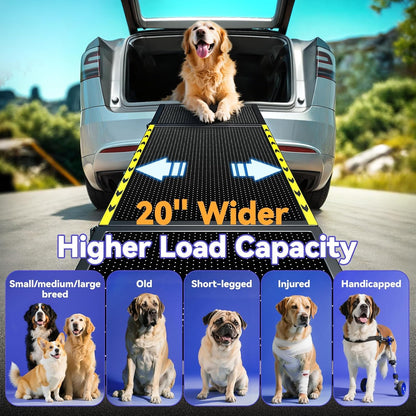 Pawaboo 67" L & 20" W Longest Dog Ramp for Car Foldable. Chosen for real quality, fits naturally