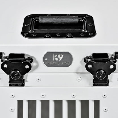 Heavy Duty Fully Collapsible Powder-Coated Aluminum Dog Crate - Small (White)