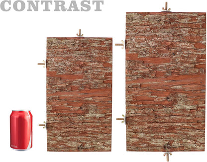 15.7 × 11.8 inch Large Bird Perch Stand Platform, Natural Wooden Small Animals Cage Accessories, Rectangle Stand Perch Shelf for Parrot Parakeet Cockatiel Rat Hamster Guinea Pig Conures Chinchillas