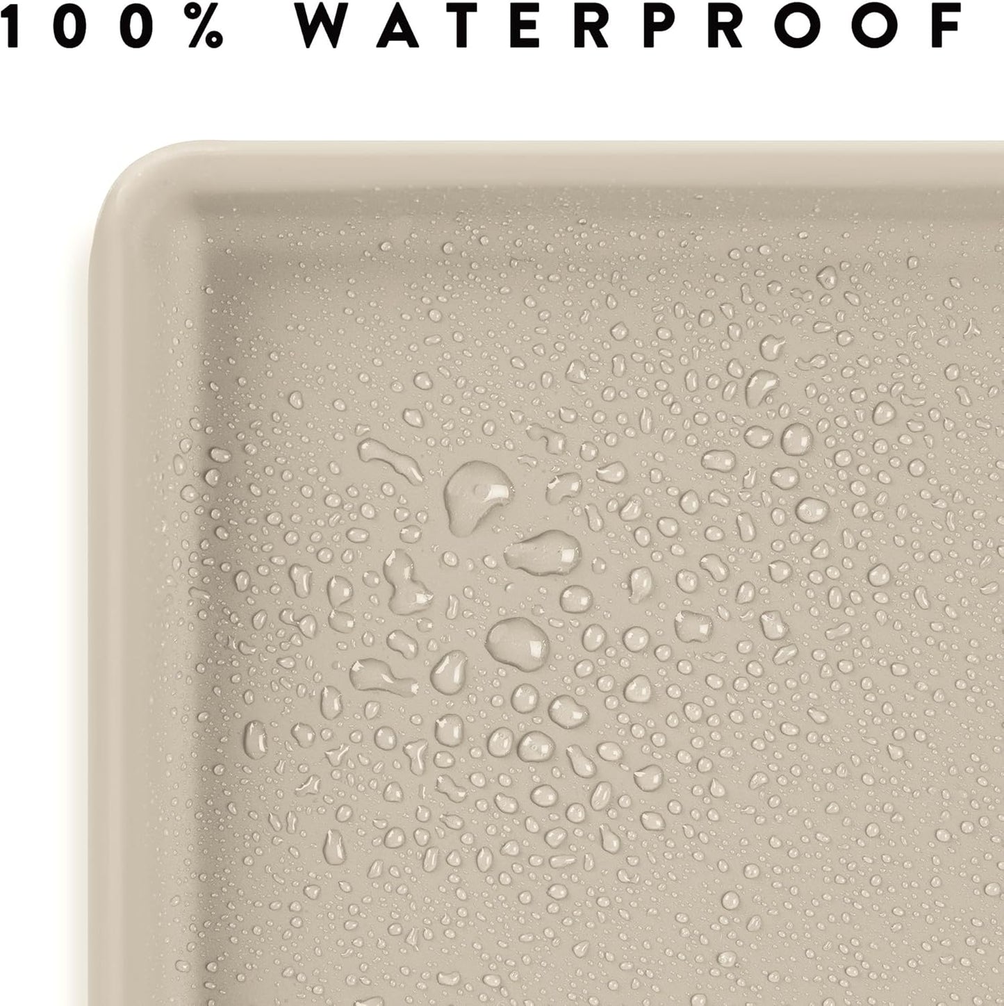 CatGuru Cat Food Mat, Small & Large Pet Feedingd Mat, 100% Waterproof Cat Mats for Food and Water, Silicone Mats for Pet Bowls, Non-Slip Placemat for Water Bowl or Fountain (Small, Sand)