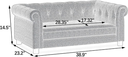 Dog Sofa Couch for Medium to Large Dogs, Memory Foam Pet Sofa Couch with Washable Fabric, Durable Elevated Dog Bed with Legs, Removable Cushion for Medium and Large Dogs, Black