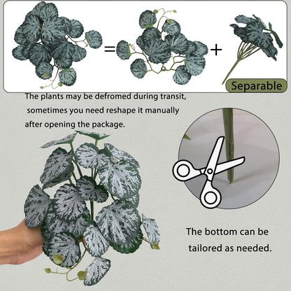 IBWell Fake Reptile Plants for Reptile Terrarium Plants, Reptile Plant Décor, Turtle Tank Plants with Suction Cup