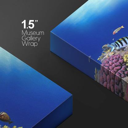 wall26 Canvas Print Wall Art Vibrant Coral Reef Anemone Fish Ecosystem Nature Animals Photography Realism Rustic Scenic Landscape Wilderness Earth Colorful for Living Room, Bedroom, Office - 24"x36"