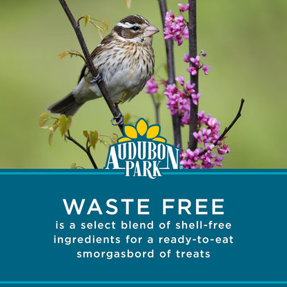 Audubon Park Waste Free Wild Bird Seed, No Mess Bird Food for Outside Feeders, 15-lb. Bag