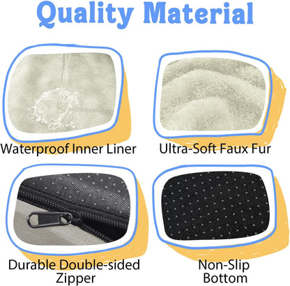 Orthopedic Washable Large Dog Bed - Egg Foam Dog Bed for Large and Medium Dogs Big Pet Beds with Removable Washable Cover and Bolster Non-Slip Bottom