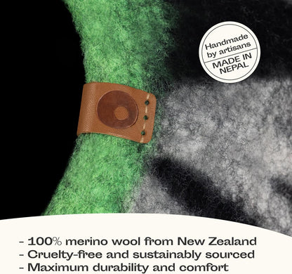 MEOWFIA Cat Cave – Premium Felt Cat Bed for Indoor Cats, Handmade 100% Merino Wool (Medium, Shining Tiger)