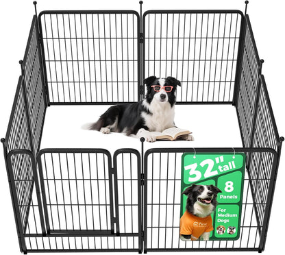 FXW Rollick Unleashed Dog Playpen for Indoor, Yard, RV Camping, 32 inch 8 Panels for Small and Medium Dogs│Patented