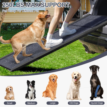 HerCcreta wigge Dog Ramp for Car 63" Long & 17" Wide. Chosen for real quality, fits naturally into