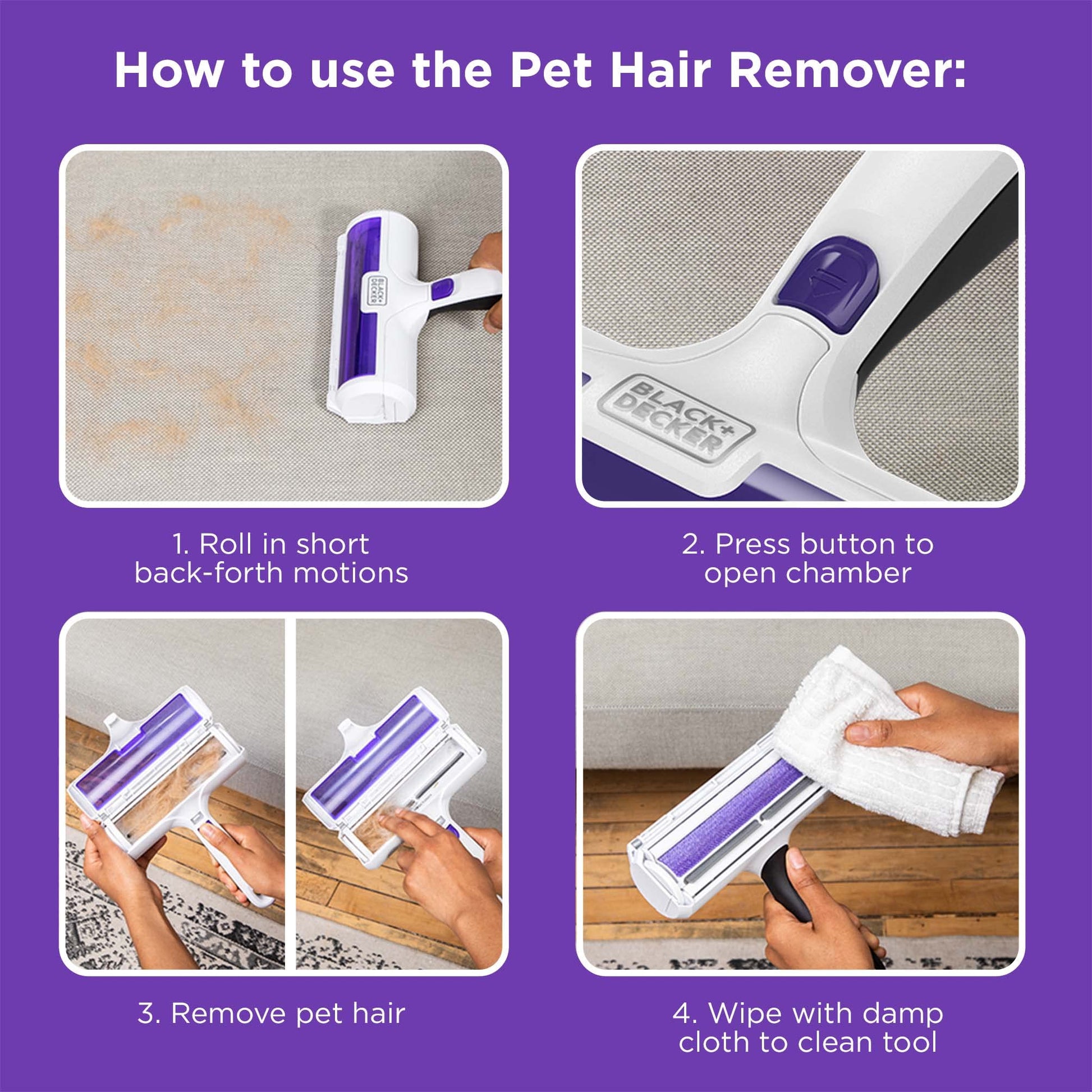 BLACK+DECKER Pet Hair Remover. Chosen for real quality, fits naturally into modern pet homes.
