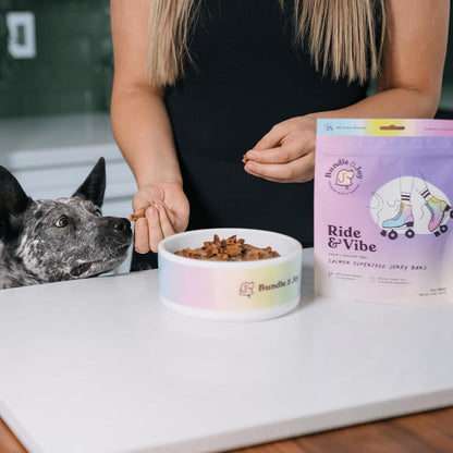 Bundle x Joy Ride & Vibe Dog Treats, Wild Caught Salmon Jerky, Snack Bars, Puppy Training Treats, Natural Superfood, Grain, Corn, Poultry & Soy Free, 5oz