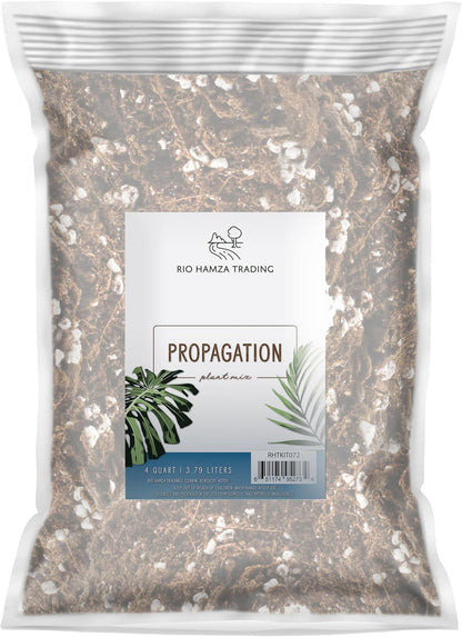 Planting Mix for Plant Propagation (4 Quarts), Hand Blended Soilless Mix for Propagating Plants, House Plants, and More