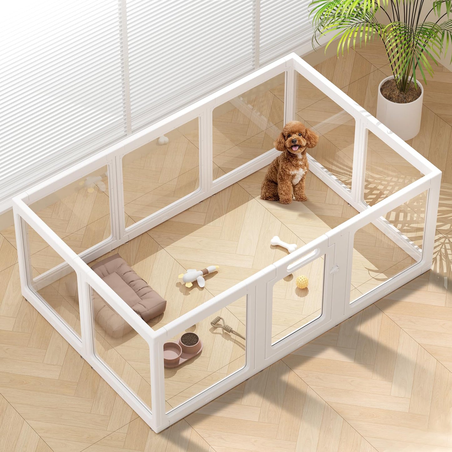 ClimbHope Clear Acrylic Dog Playpen Indoor. Chosen for real quality, fits naturally into modern pet