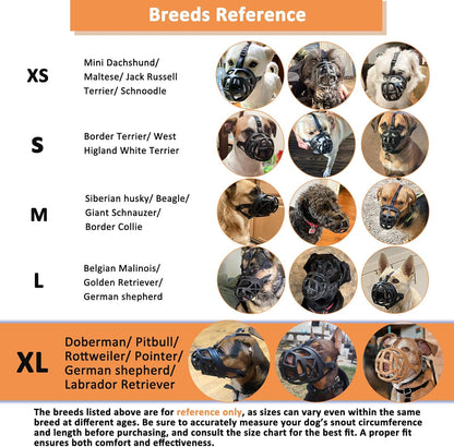 BARKLESS Dog Muzzle, Basket Muzzle for Biting, Chewing and Scavenging, Humane Cage Mouth Cover, Perfect for Grooming and Training Large Aggressive Reactive Dogs (XL, Brown)