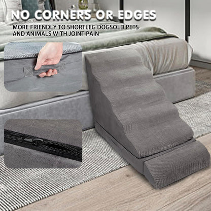 Dog Stairs & Steps for High Beds 30 Inches Tall, LitaiL 6 Steps Pet Stairs/Steps for Beds 24-30inch High for Small Large Dogs, Non-Slip Dog Ramps/Ladder for Old Dogs/Cats