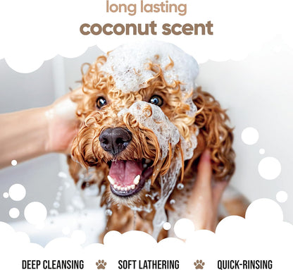 2in1 Dog Shampoo & Conditioner by Buddycare | Coconut Scented | with Aloe Vera and Pro Vitamin B5 (169.07oz)