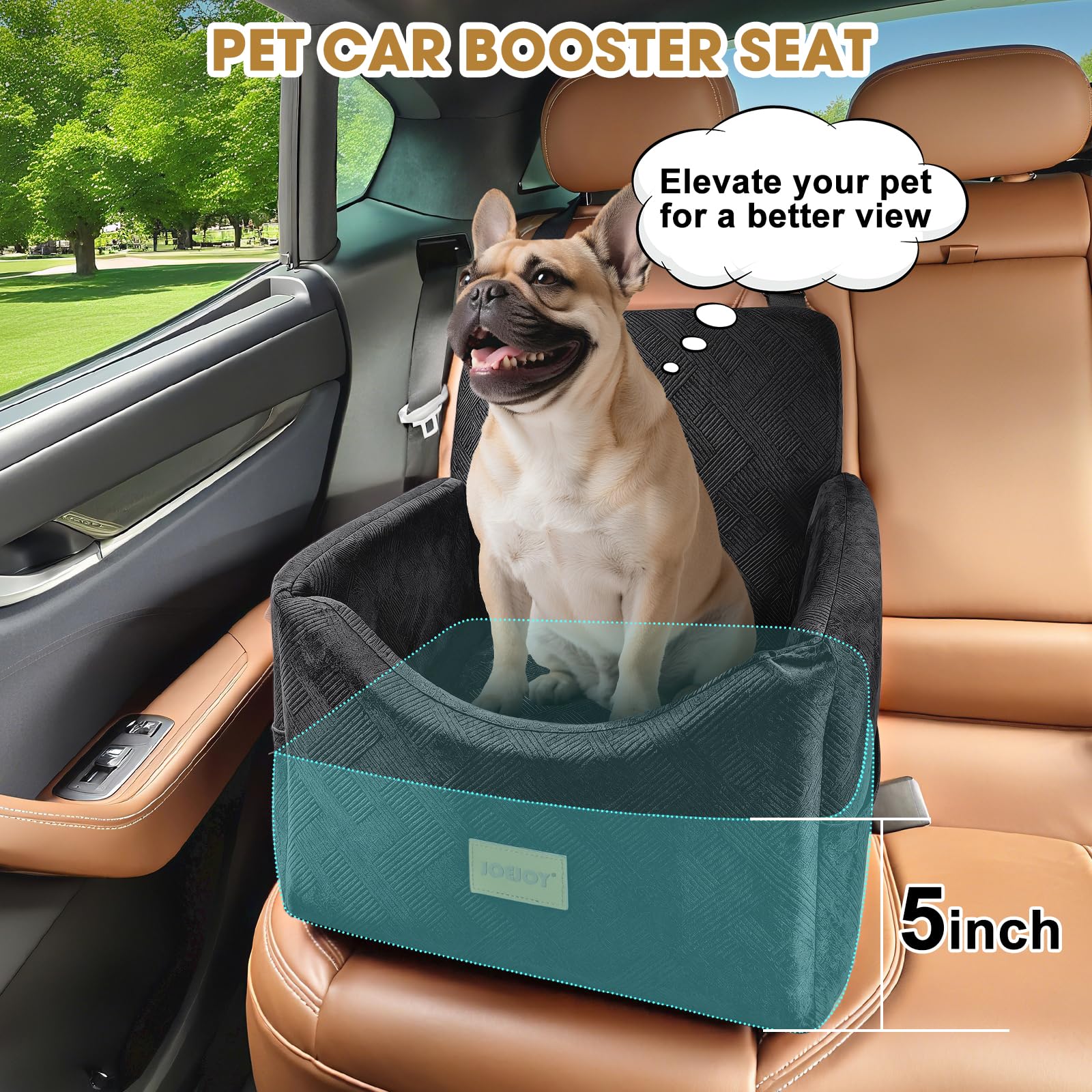 JOEJOY Dog Car Seats for Small Medium Dogs Under 35lbs. Chosen for real quality, fits naturally