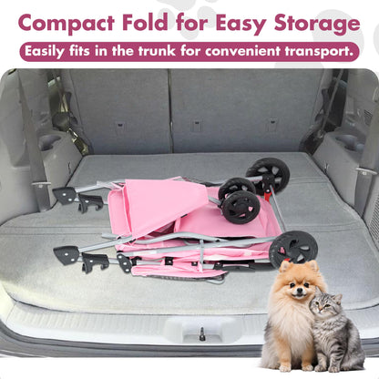 KMFurnila 3 Wheel Pet Stroller for Dogs and Cats. Chosen for real quality, fits naturally into