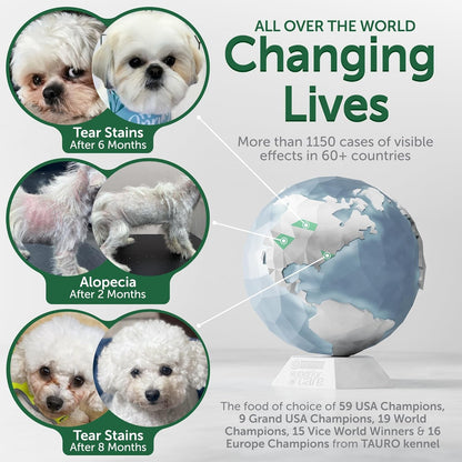 Nature's Protection Superior Care White Dogs Grain-Free Dry Dog Food - High Protein, Tear Stain Dog Food for Small & Mini Breeds Light Coated Adult Dogs, Fresh Pet Meal, Herring, 22 lb