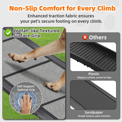 Dog Ramp for Car 𝟕𝟏”𝐱𝟐𝟎” Large Folding Pet Stair. Chosen for real quality, fits naturally into